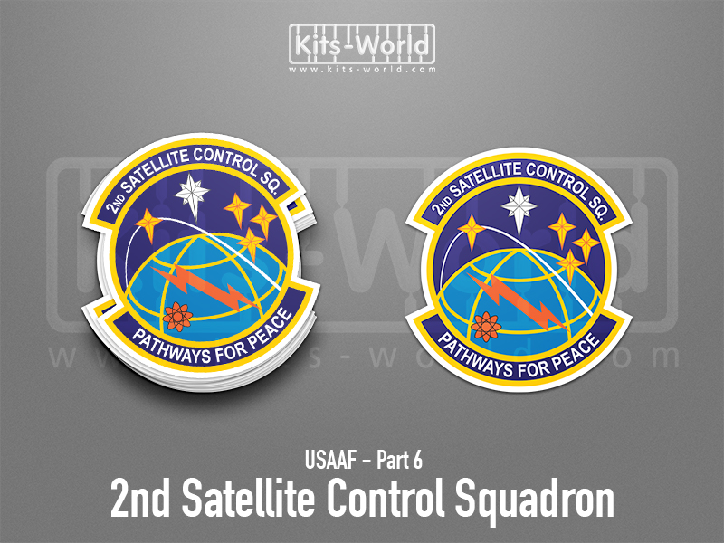 Kitsworld SAV Sticker - USAAF - 2nd Satellite Control Squadron W:93mm x H:100mm 